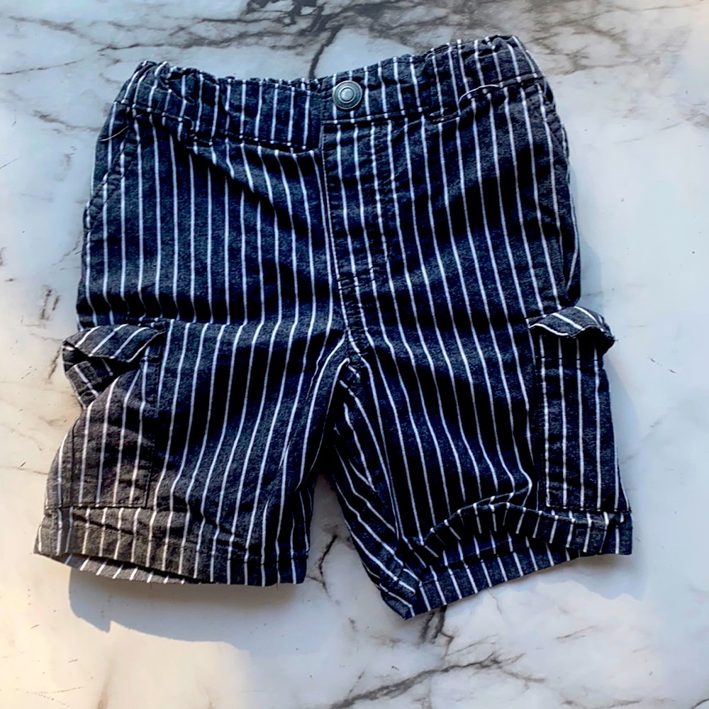 Little Boys Striped Cargo Shorte
